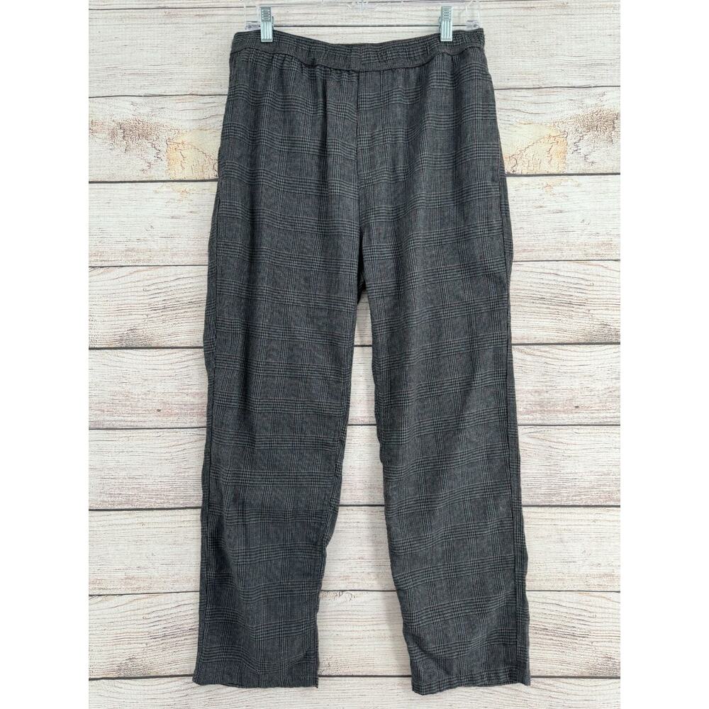 Brixton‎ Plaid loose Fit Steady Pants Men's Size Medium Gray Plaid Drawstring